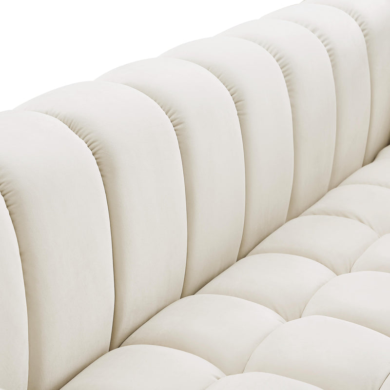 Gwen Cream Velvet Loveseat