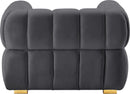 Gwen Grey Velvet Chair