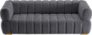 Gwen Grey Velvet Sofa