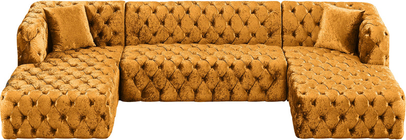 Coco Gold Velvet 3pc. Sectional (3 Boxes)