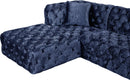 Coco Navy Velvet 3pc. Sectional (3 Boxes)