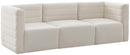 Quincy Cream Velvet Modular Sofa