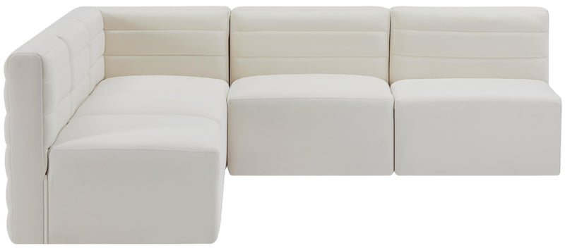 Quincy Cream Velvet Modular Sectional