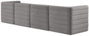 Quincy Grey Velvet Modular Sofa