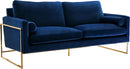 Mila Navy Velvet Sofa