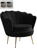 Gardenia Black Velvet Chair
