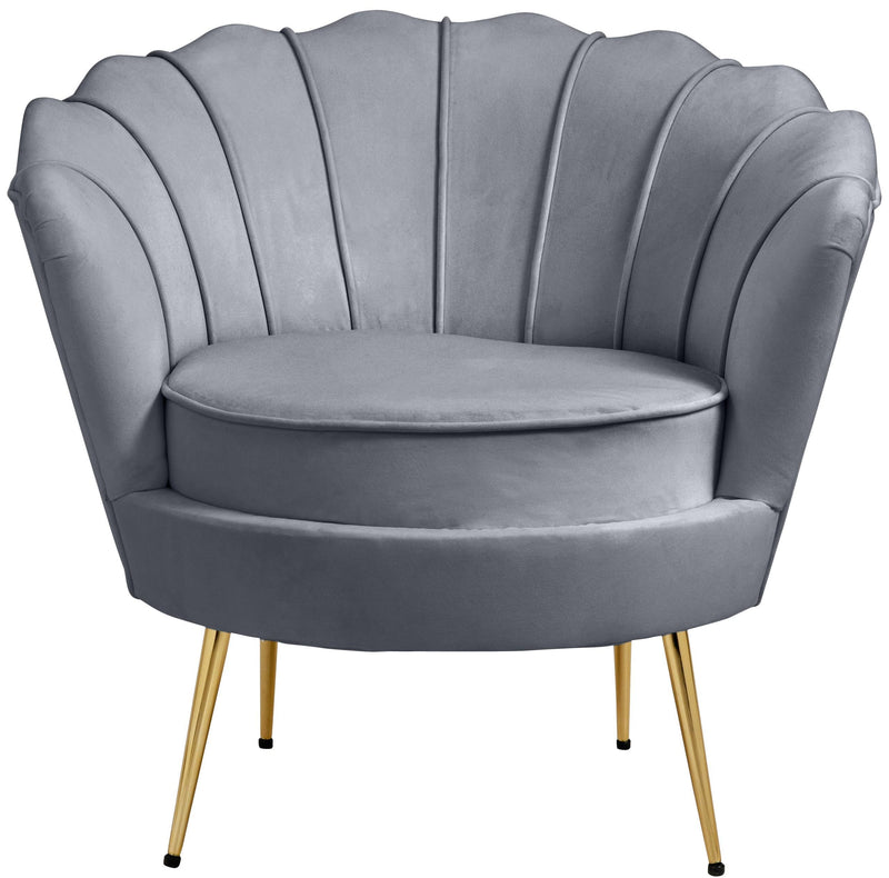 Gardenia Grey Velvet Chair