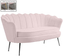 Gardenia Pink Velvet Loveseat