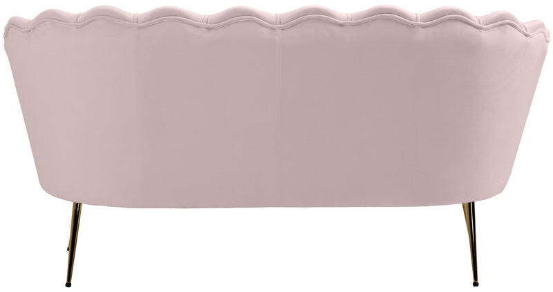 Gardenia Pink Velvet Loveseat