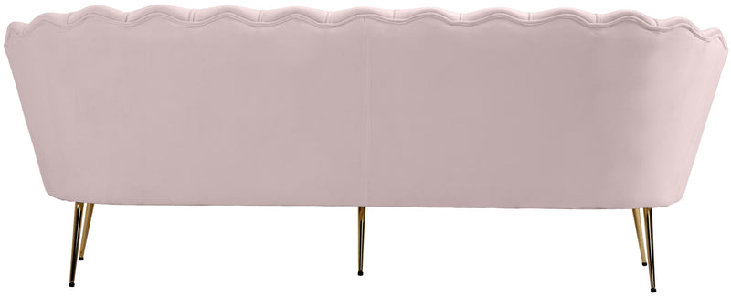 Gardenia Pink Velvet Sofa