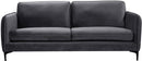 Poppy Grey Velvet Sofa