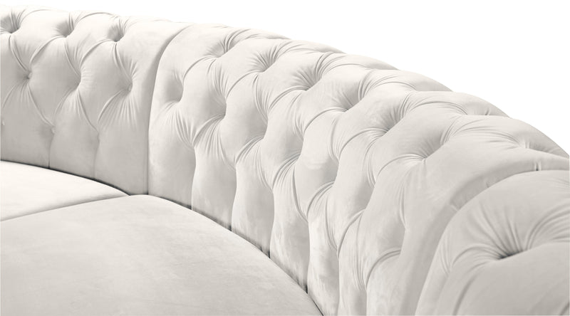 Anabella Cream Velvet 3pc. Sectional