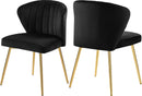 Finley Black Velvet Dining Chair