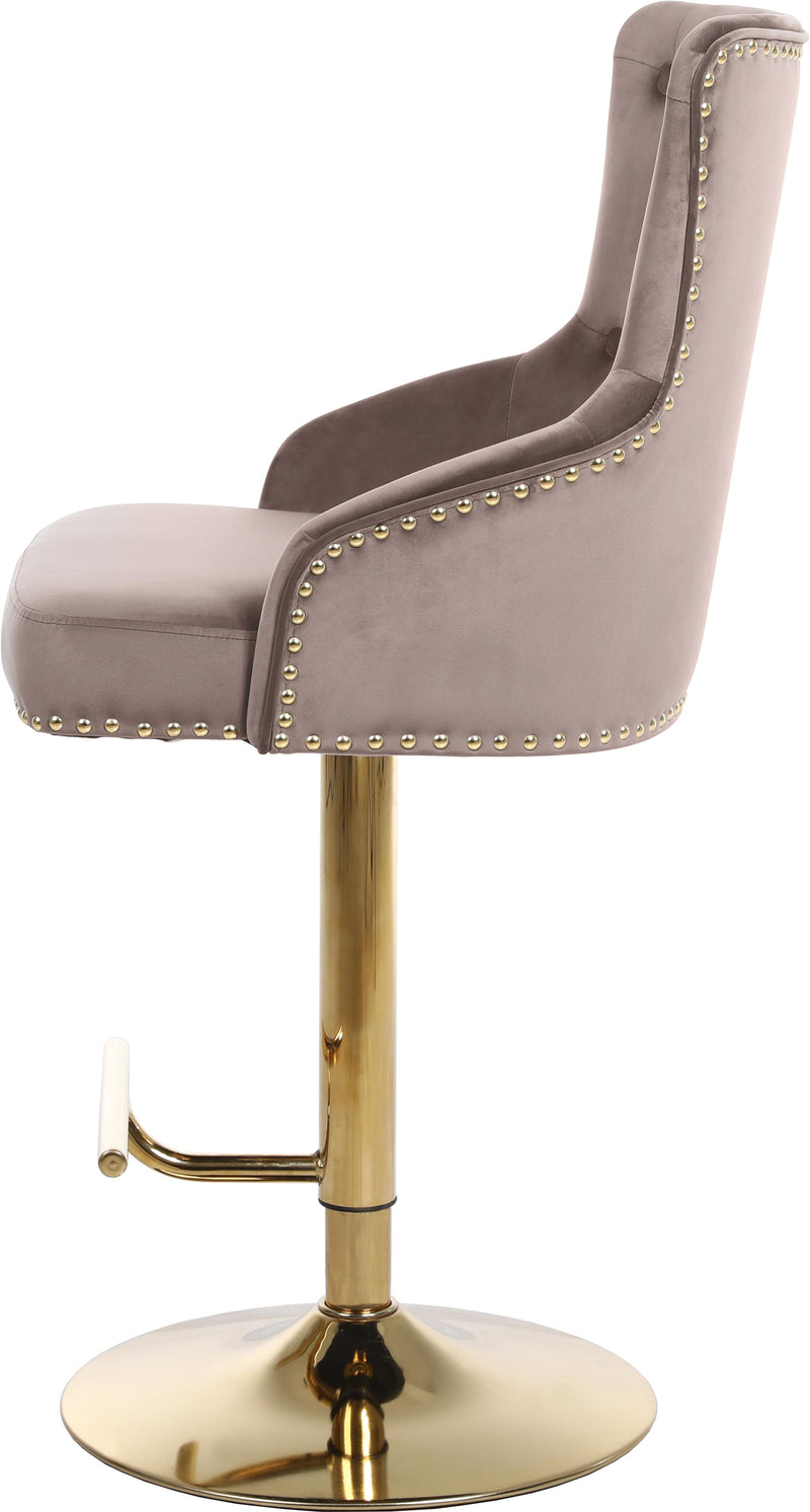 Claude Pink Velvet Adjustable Stool