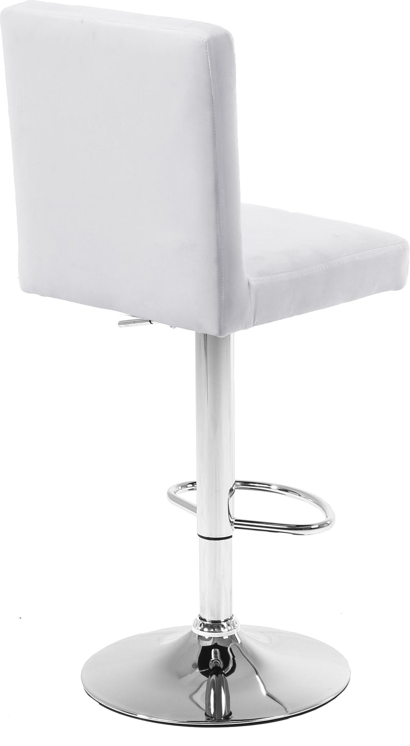 Joel White Velvet Adjustable Stool