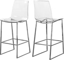 Lumen Chrome Metal/Lucite Polycarbonate Stool
