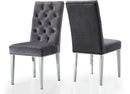 Juno Grey Velvet Dining Chair