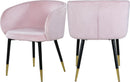 Louise Pink Velvet Dining Chair