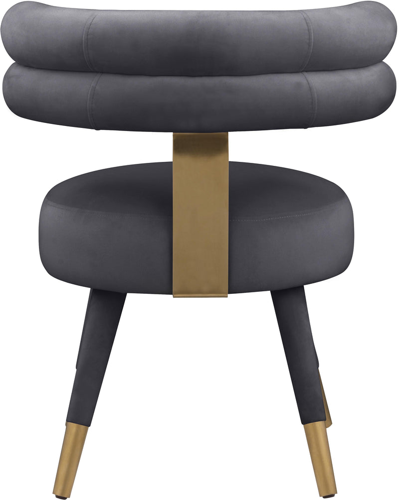 Fitzroy Grey Velvet Dining Chair