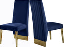 Porsha Navy Velvet Dining Chair
