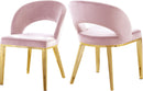 Roberto Pink Velvet Dining Chair