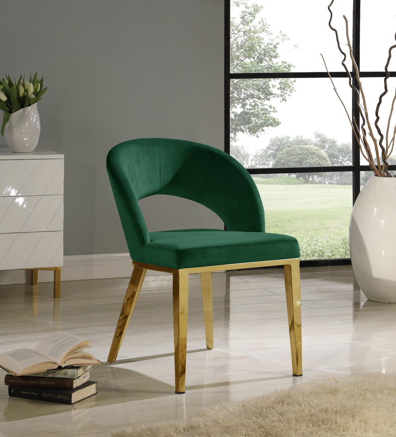 Roberto Green Velvet Dining Chair