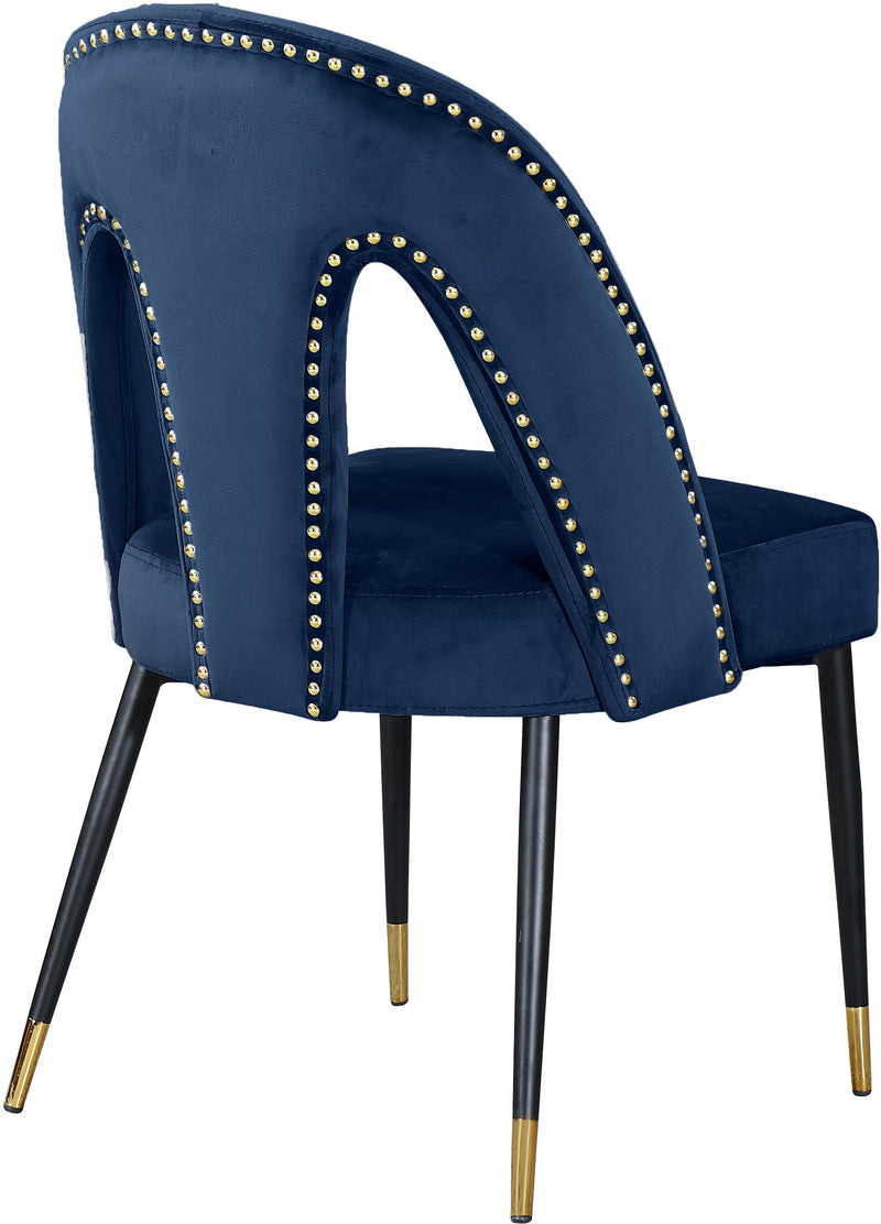 Akoya Navy Velvet Dining Chair