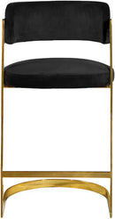 Stephanie Black Velvet Stool