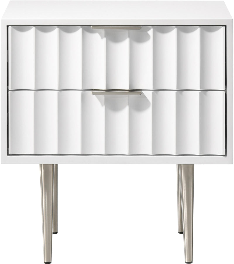 Modernist White Gloss Night Stand