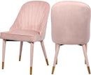 Belle Pink Velvet Dining Chair