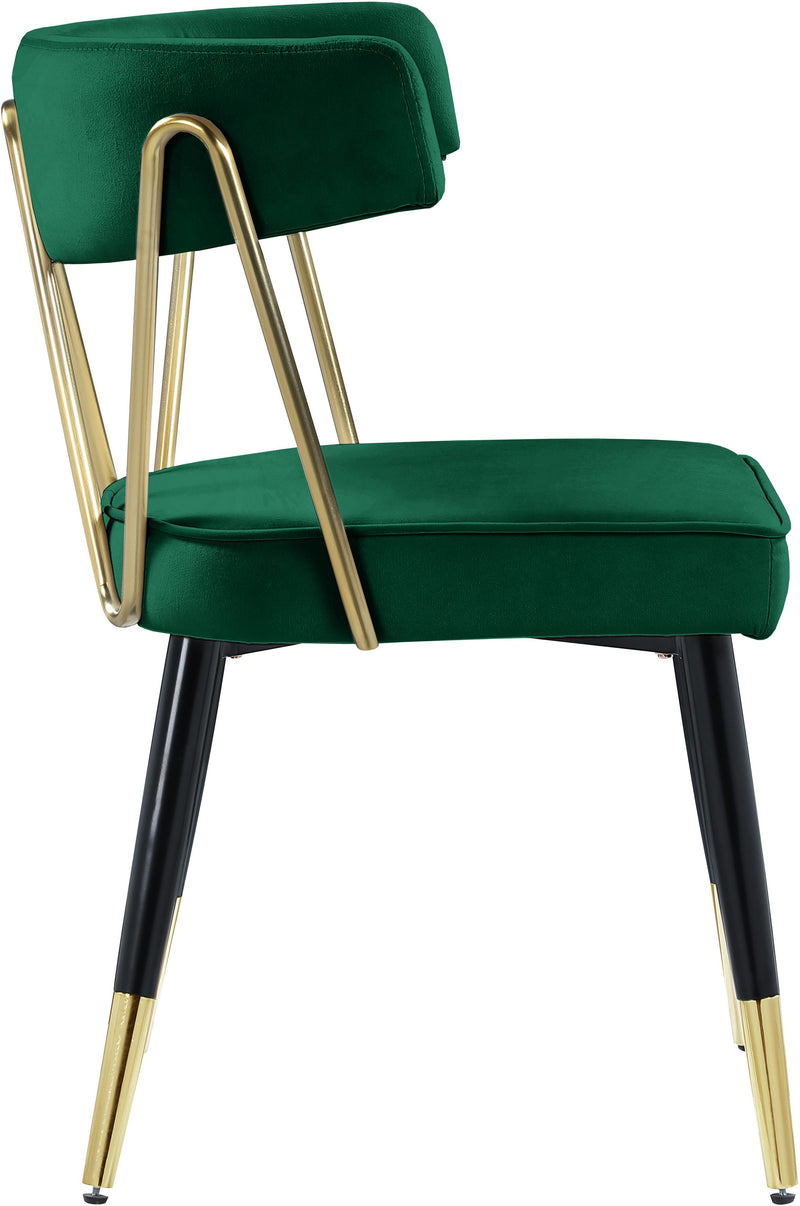 Rheingold Green Velvet Dining Chair