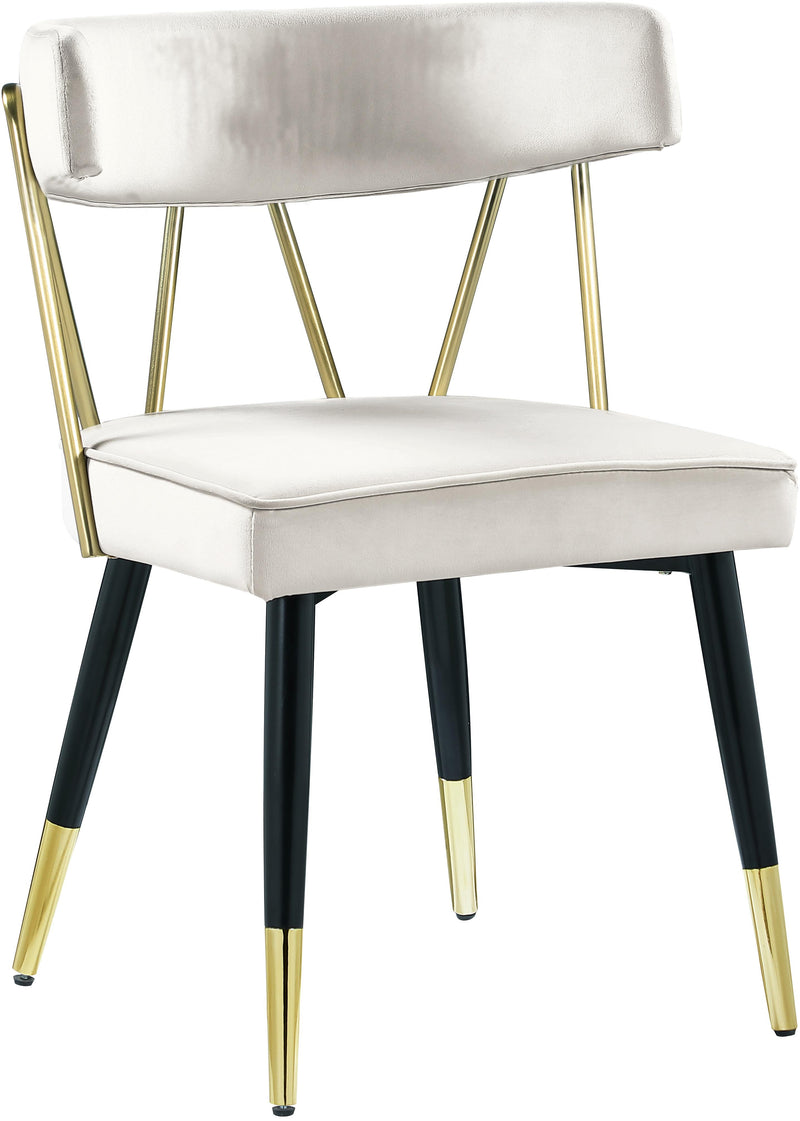 Rheingold Cream Velvet Dining Chair