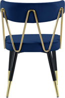 Rheingold Navy Velvet Dining Chair