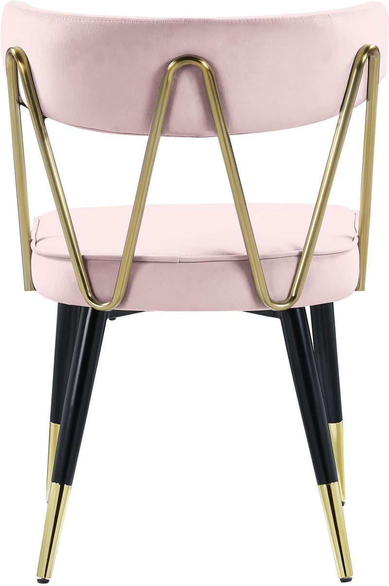 Rheingold Pink Velvet Dining Chair