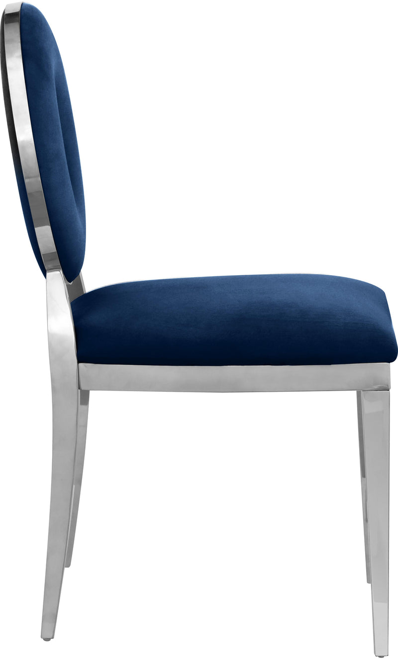 Carousel Navy Velvet Dining Chair