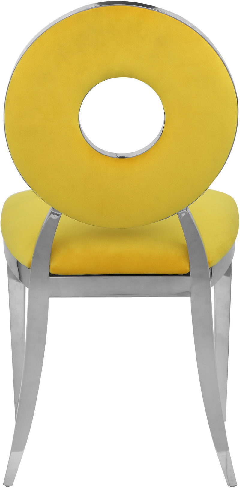 Carousel Yellow Velvet Dining Chair