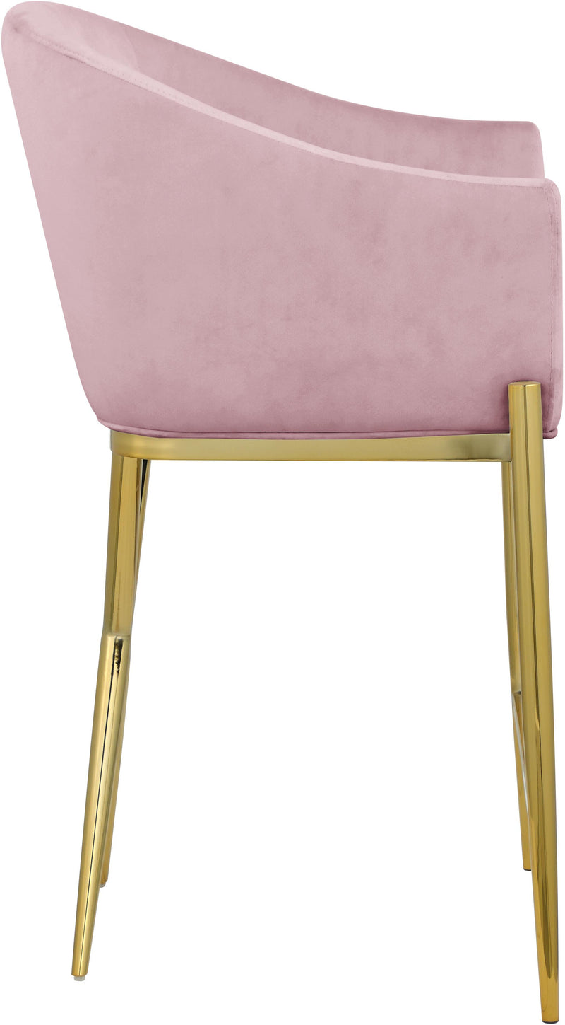 Xavier Pink Velvet Counter Stool