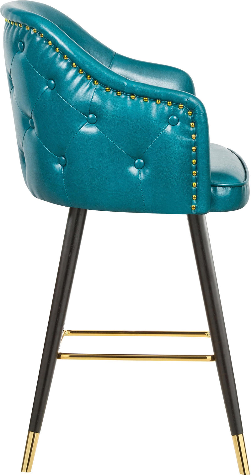 Barbosa Blue Faux Leather Counter/Bar Stool