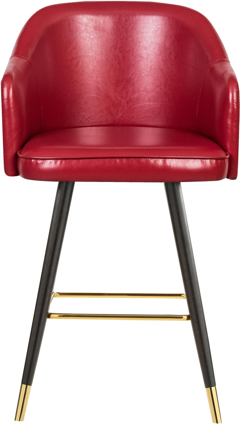 Barbosa Red Faux Leather Counter/Bar Stool