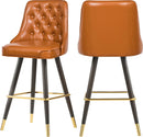 Portnoy Cognac Faux Leather Counter/Bar Stool