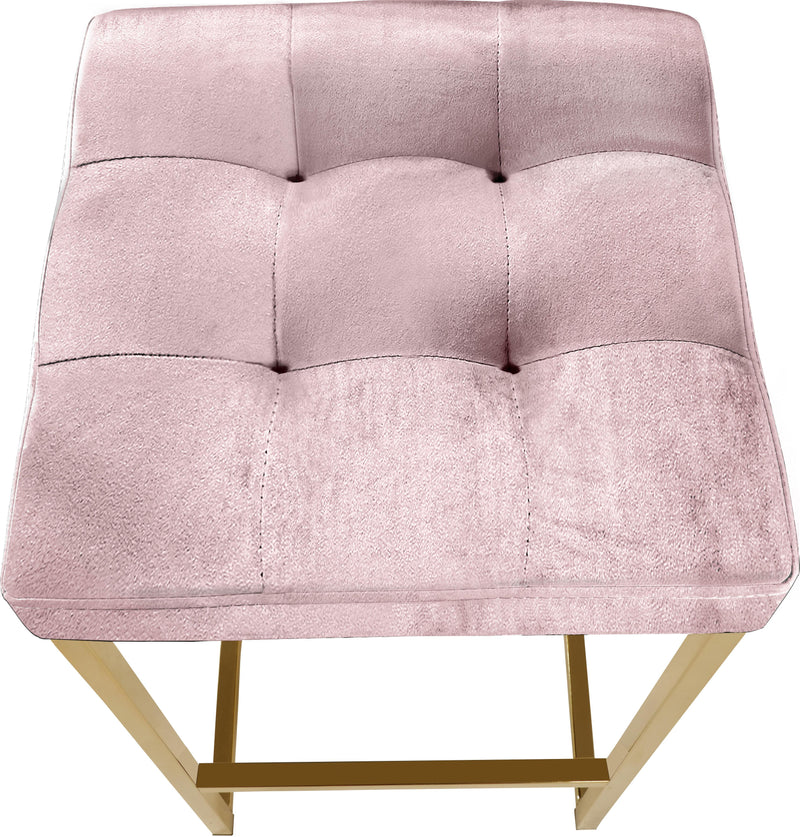 Nicola Pink Velvet Stool