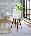 Portnoy White Faux Leather Counter/Bar Stool