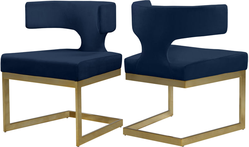 Alexandra Navy Velvet Dining Chair image