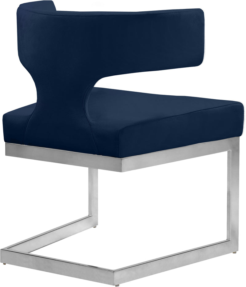 Alexandra Navy Velvet Dining Chair