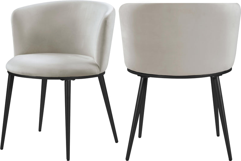 Skylar Cream Velvet Dining Chair