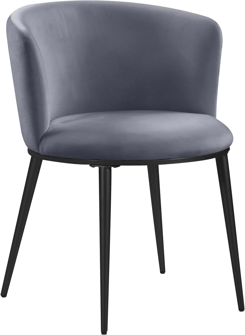 Skylar Grey Velvet Dining Chair