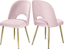 Logan Pink Velvet Dining Chair