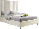 Candace Cream Velvet King Bed