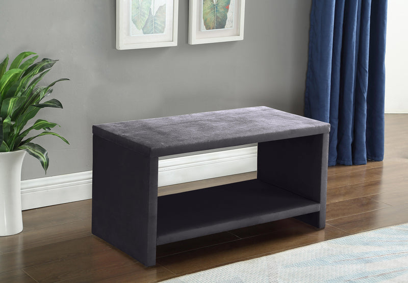 Cleo Grey Velvet Night Stand