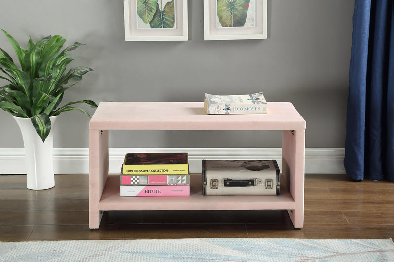 Cleo Pink Velvet Night Stand